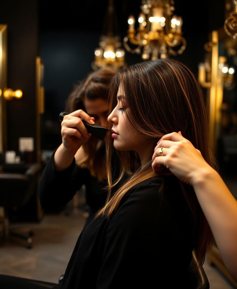 Taglio capelli donna in salone